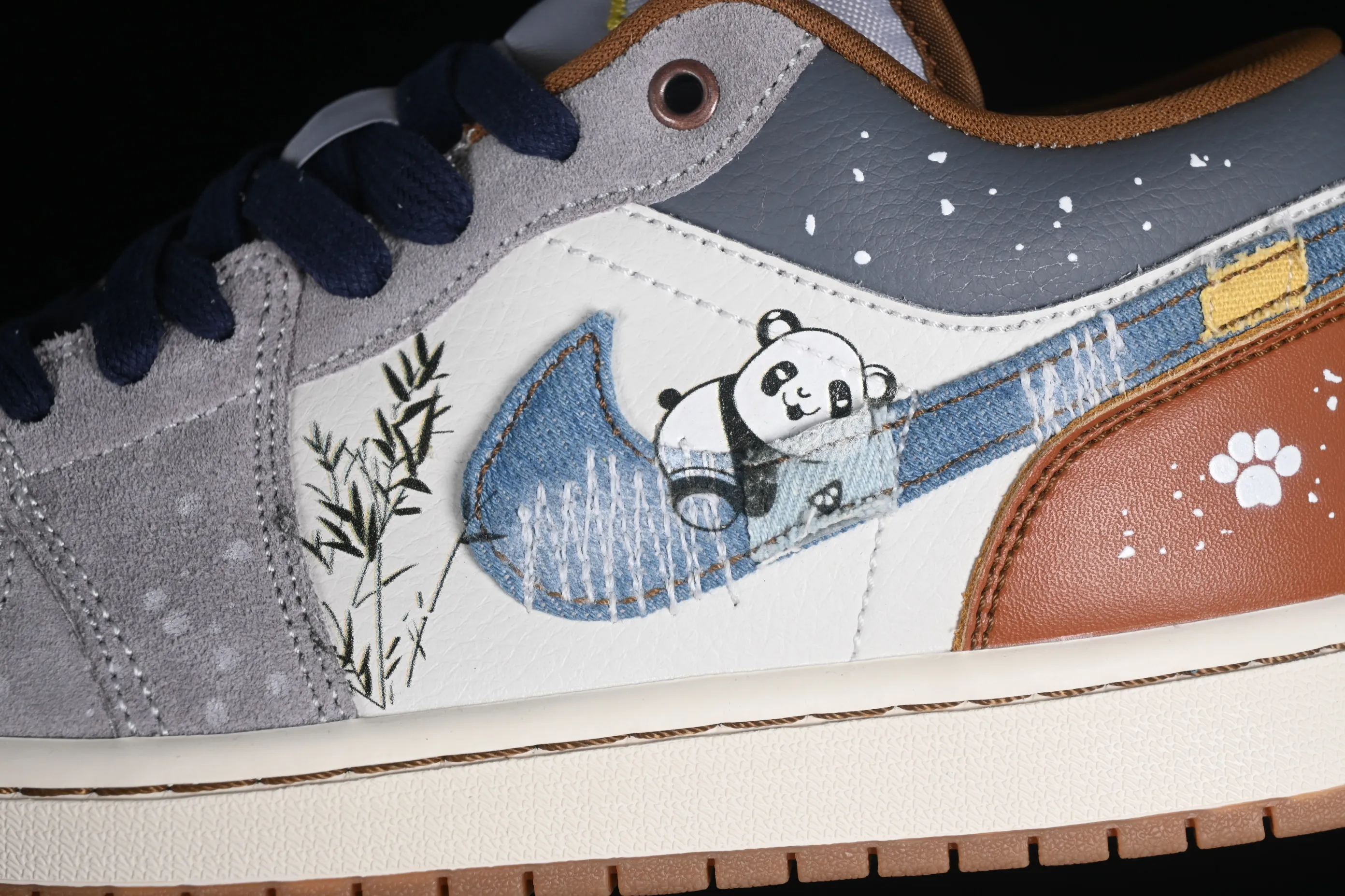 All Categories Air Jordan Jordan Series Basketball Shoes Air Jordan 1 Low Air Jordan 1 Low AJ1 Joe 1 National Treasure Panda Customized Low Bang Cultural Casual Shoes FZ5042-041